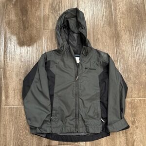 Columbia Boys Size 4-5 Gray Black Windbreaker Jacket